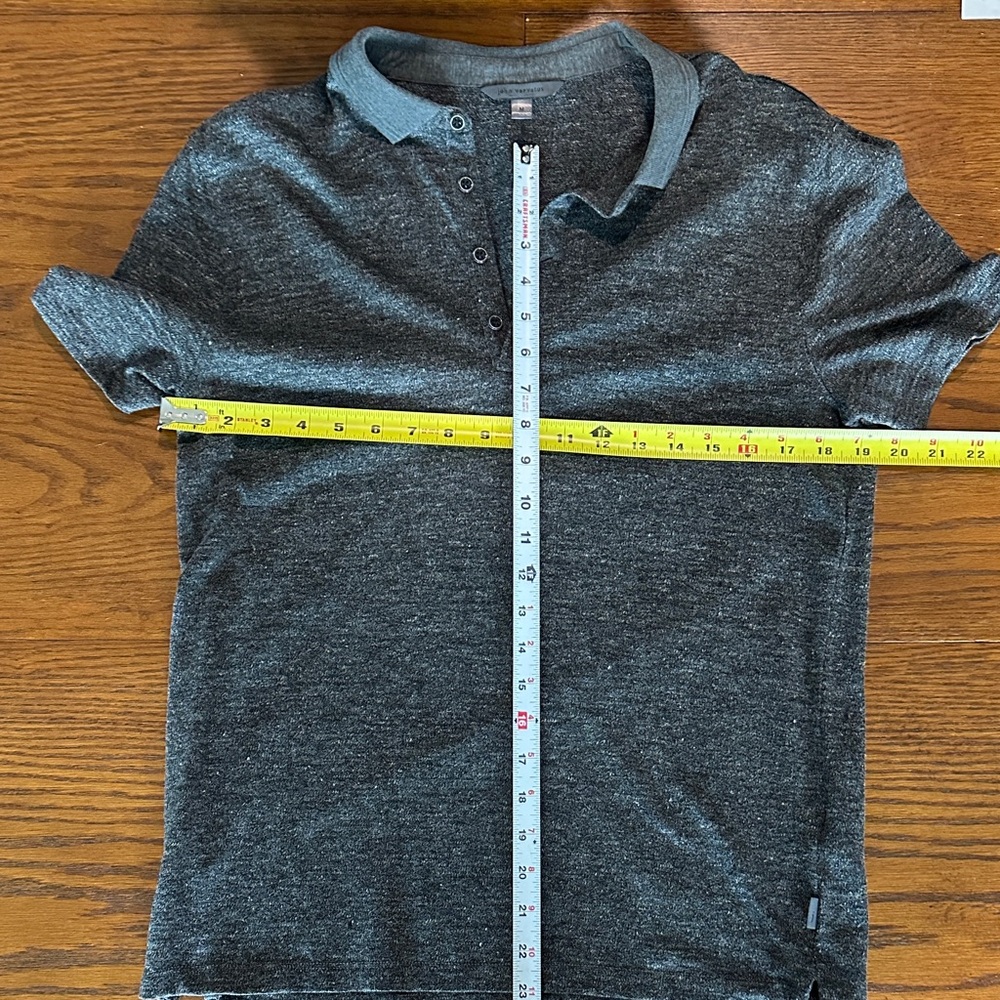 John Varvatos Heather Gray Polo Shirt